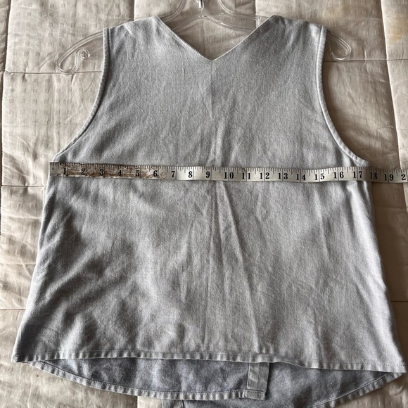 🇨🇦 Priory Flax Cotton Sleeveless Top S/M Light Blue - Picture 10 of 12